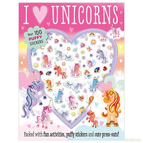 I Love Unicorns Puffy Sticker Activity Puffy Stickers - Make Believe Ideas [KSIĄŻKA]