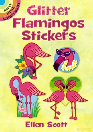 Glitter Flamingos Stickers (Little Activity Books) [KSIĄŻKA]