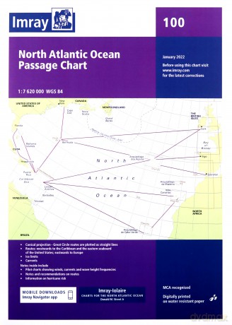 Imray Chart 100: North Atlantic Ocean Passage Chart Iolaire - Imray Imray [KSIĄŻKA]