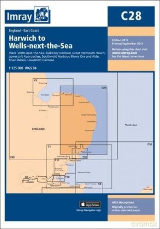Imray Chart C28: Harwich to Wells-next-the-Sea: C14 C Series - Imray [KSIĄŻKA]