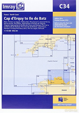 Imray Chart C34: Cap D'erquy to Ile De Batz - Imray [KSIĄŻKA]