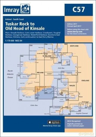 Imray Chart C57: Tuskar Rock to Old Head of Kinsale C Series - Imray [KSIĄŻKA]