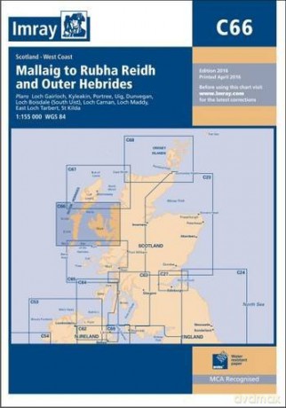 Imray Chart C66: Mallaig to Rudha Reidh and Outer Hebrides - Imray [KSIĄŻKA]