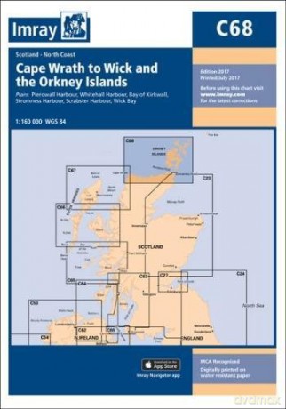 Imray Chart C68: Cape Wrath to Wick and the Orkney Islands C Series - Imray [KSIĄŻKA]