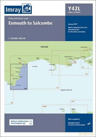 Imray Chart Y42 Laminated: Laminated Y42 Exmouth to Salcombe Small Format Y Series - Imray [KSIĄŻKA]