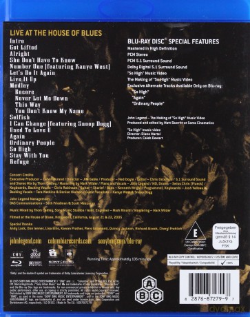 John Legend: Live At the House Of Blues [Blu-Ray]