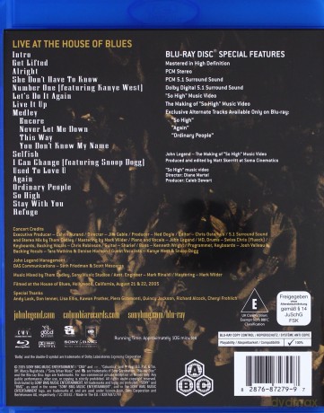 John Legend: Live At the House Of Blues [Blu-Ray]