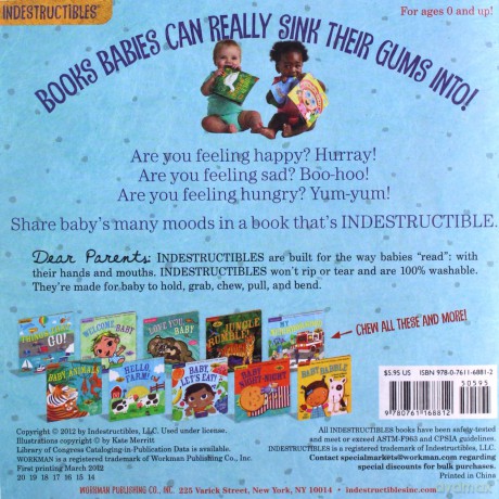 Indestructibles: Baby Faces: Chew Proof - Rip Proof - Nontoxic - 100% Washable Book for Babies, Newborn Books, Safe to Chew - Kate Merritt [KSIĄŻKA]