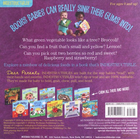 Indestructibles: Baby, Let's Eat!: Chew Proof - Rip Proof - Nontoxic - 100% Washable Book For Babies, Newborn Books, Safe To Chew - Amy Pixton [KSIĄŻKA]