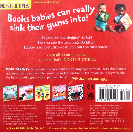 Indestructibles: Big and Little: Chew Proof E Rip Proof E Nontoxic E 100% Washable Book for Babies, Newborn Books, Safe to Chew - Amy Pixton [KSIĄŻKA]
