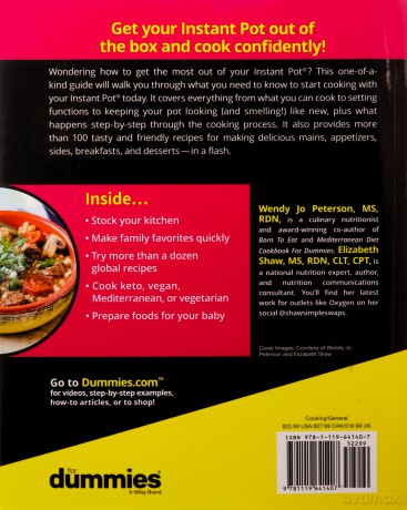 Instant Pot Cookbook For Dummies - Peterson [KSIĄŻKA]