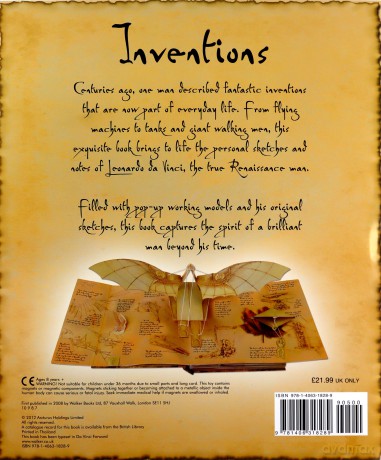 Inventions: Pop-up Models from the Drawings of Leonardo da Vinci - Leonardo Da Vinci [KSIĄŻKA]