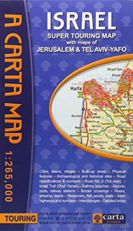 Israel Super Touring Map - Carta Jerusalem [KSIĄŻKA]