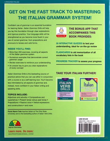 Italian Grammar Drills, Third Edition NTC FOREIGN LANGUAGE - Paola Nanni-Tate [KSIĄŻKA]