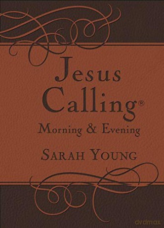 JESUS CALLING MORNING AND EVEN JESUS CALLING: Brown leathersoft hardcover, with Scripture references - Young Sarah [KALENDARZ]