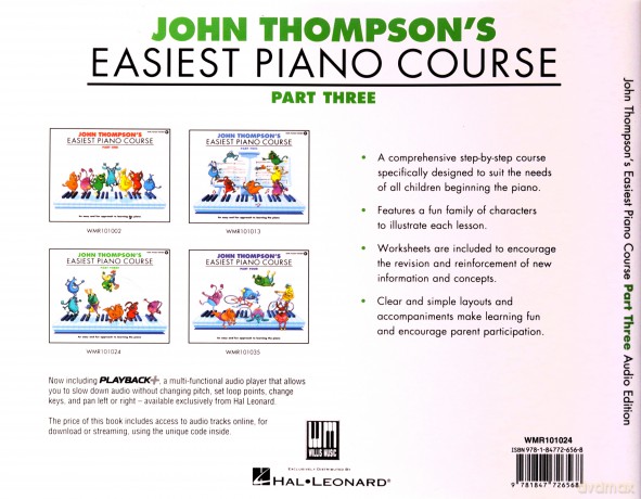 John Thompson's Easiest Piano Course: Part Three Book And CD [KSIĄŻKA]
