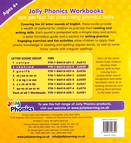 Jolly Phonics Workbook 2: in Precursive Letters British English edition - Sue Lloyd [KSIĄŻKA]