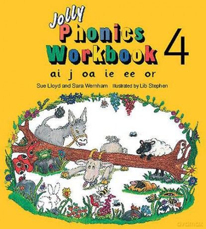 Jolly Phonics Workbook 4: in Precursive Letters British English edition - Sue Lloyd [KSIĄŻKA]