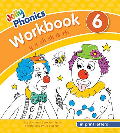 Jolly Phonics Workbook 6 in Print Letters - Sue Lloyd [KSIĄŻKA]