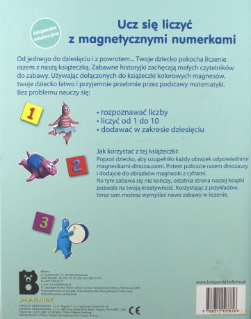 Moja Książeczka Z Magnesami Do Liczenia Dziesięć Tańczących Dinozaurów (twarda) [KSIĄŻKA]