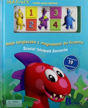 Moja Książeczka Z Magnesami Do Liczenia Dziesięć Tańczących Dinozaurów (twarda) [KSIĄŻKA]