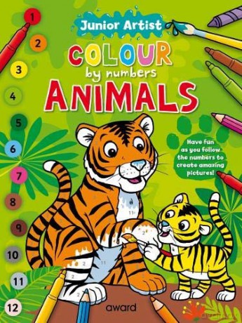 Junior Artist Colour By Numbers: Animals - Angela Hewitt [KSIĄŻKA]
