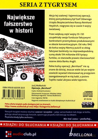Opercja Bernhard - Jurij Wołkoński [AUDIOBOOK] [CD]