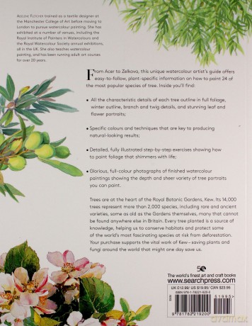 Kew: The Watercolour A to Z of Trees and Foliage: An illustrated directory of techniques for painting 24 trees - Adelene Fletcher [KSIĄŻKA]