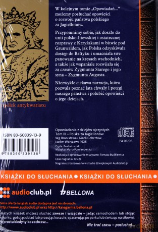 Opowiadania Z Dziejów Ojczystych Tom III (twarda) [AUDIOBOOK] [CD]