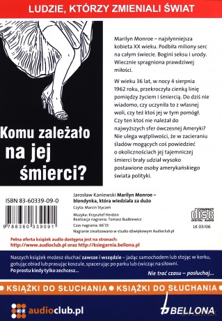 Marilyn Monroe Książki Do Słuchania - Jarosław Kaniewski (ecopack) [AUDIOBOOK] [CD]