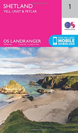 Landranger 1 Shetland Yell, Unst and Fetlar OS Landranger Map - Ordnance Survey [KSIĄŻKA]