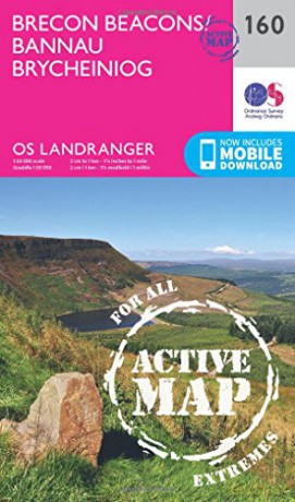 Landranger Active 160 Brecon Beacons OS Landranger Active Map - Ordnance Survey [KSIĄŻKA]