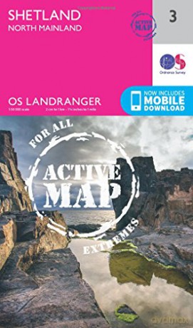 Landranger Active 3 Shetland North Mainland OS Landranger Active Map - Ordnance Survey [KSIĄŻKA]