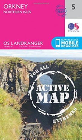 Landranger Active 5 Orkney Northern Isles OS Landranger Map - Ordnance Survey [KSIĄŻKA]