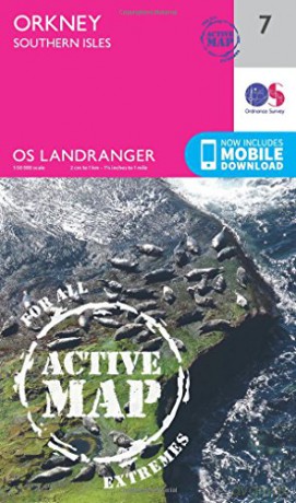 Landranger Active 7 Orkney Southern Isles OS Landranger Map - Ordnance Survey [KSIĄŻKA]