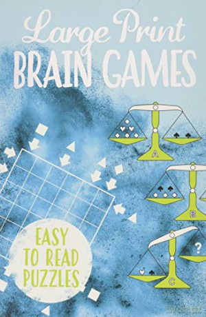 Large Print Brain Games Deluxe 192pp Puzzles 192pp Royal-format foil puzzles - Eric Saunders [KSIĄŻKA]