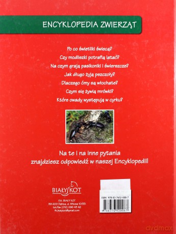 Encyklopedia Zwierząt Świat Owadów (twarda) [KSIĄŻKA]