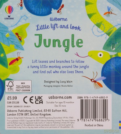 Little Lift and Look Jungle: 1 - Anna Milbourne [KSIĄŻKA]