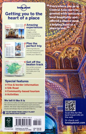 Lonely Planet Central Asia: Afghanistan, Kazakhstan, Kirgistan, Tadschikistan, Turkmenistan, Uzbekistan Travel Guide - Stephen Lioy [KSIĄŻKA]