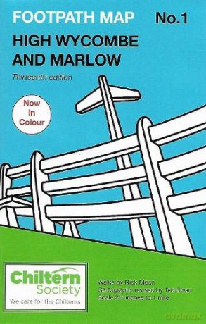 Map 1 Footpath Map No. 1 High Wycombe and Marlow: Thirteenth Edition - In Colour Chiltern Society Footpath Maps - Nick Moon [KSIĄŻKA]