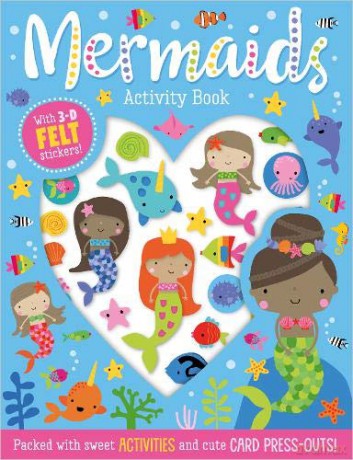 Mermaids Activity Book with felt stickers - Make Believe Ideas [KSIĄŻKA]