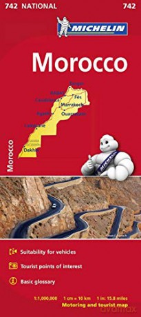Morocco - Michelin National Map 742: Map Michelin National Maps, 742 - Michelin [KSIĄŻKA]