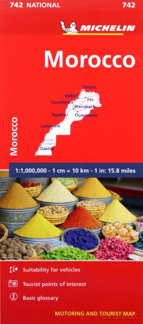 Morocco - Michelin National Map 742: Map Michelin National Maps, 742 - Michelin [KSIĄŻKA]