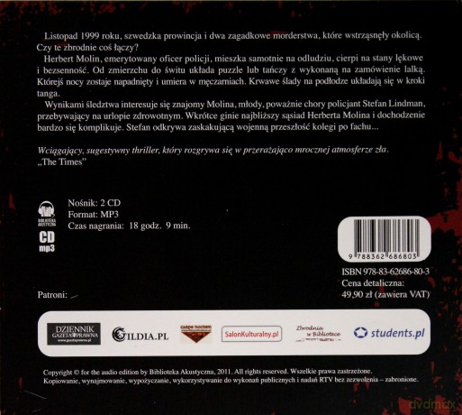 Powrót Nauczyciela Tańca - Henning Mankell (digipack) [AUDIOBOOK] [CD-MP3]