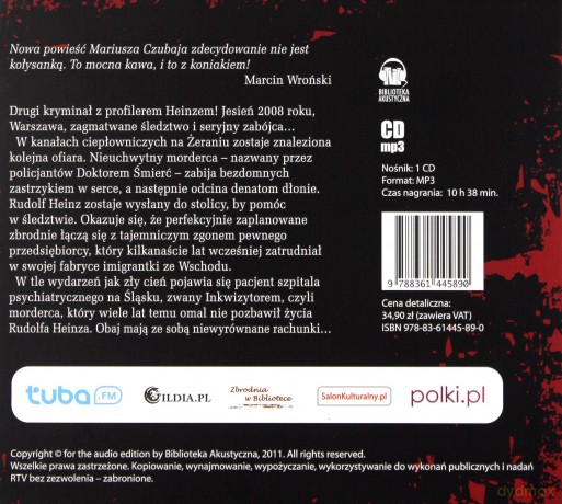 Kołysanka Dla Mordercy - Mariusz Czubaj (digipack) [AUDIOBOOK] [CD-MP3]