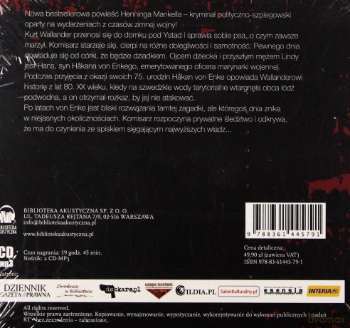 Niespokojny Człowiek - Henning Mankell (digipack) [AUDIOBOOK] [CD-MP3]