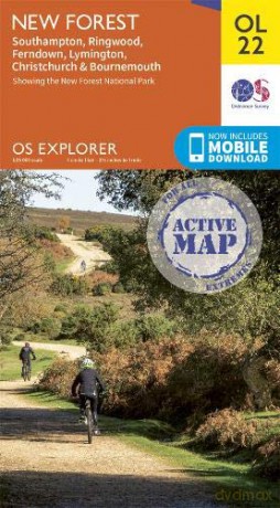 New Forest map; OS Explorer Active map OL22 New Forest National Park - Ordnance Survey [KSIĄŻKA]