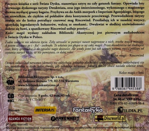 Kolor Magii  - Terry Pratchett (digipack) [AUDIOBOOK] [CD-MP3]
