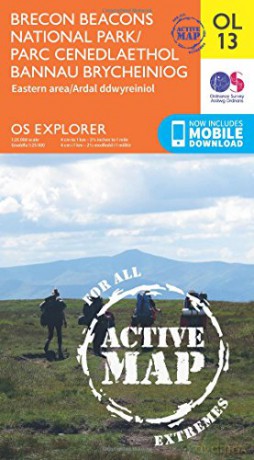 OS Explorer ACTIVE OL13 Brecon Beacons National Park Eastern area/Parc Cenedlaethol Bannau Brycheiniog Ardal ddwyreiniol OS Explorer Map Active - Ordnance Survey [KSIĄŻKA]