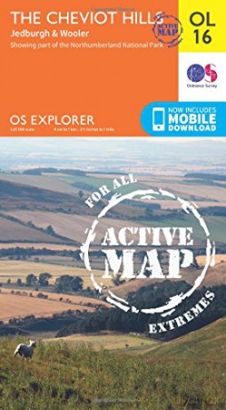 OS Explorer ACTIVE OL16 The Cheviot Hills OS Explorer Map Active - Ordnance Survey [KSIĄŻKA]